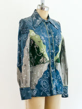 Roberto Cavalli Pinwheel Suede Top Top arcadeshops.com