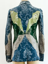 Roberto Cavalli Pinwheel Suede Top Top arcadeshops.com