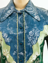 Roberto Cavalli Pinwheel Suede Top Top arcadeshops.com