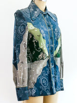 Roberto Cavalli Pinwheel Suede Top Top arcadeshops.com