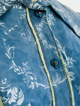 Roberto Cavalli Pinwheel Suede Top Top arcadeshops.com