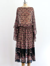 Heron Printed Drop Waist Dress Dress arcadeshops.com