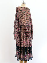 Heron Printed Drop Waist Dress Dress arcadeshops.com