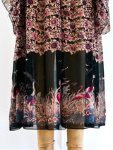 Heron Printed Drop Waist Dress Dress arcadeshops.com