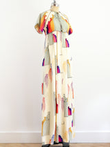 Jean Varon Rainbow Nouveau Print Maxi Dress arcadeshops.com