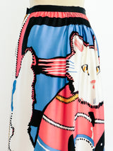 Michaele Vollbracht Cat Printed Maxi Skirt Bottom arcadeshops.com