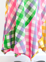 Pastel Rainbow Check Skirt Bottom arcadeshops.com