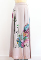 Peacock Painted Skirt Bottom arcadeshops.com