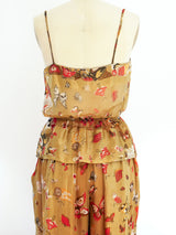 Soo Yung Lee Silk Chiffon 3 Piece Ensemble Suit arcadeshops.com