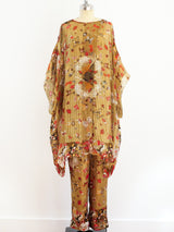 Soo Yung Lee Silk Chiffon 3 Piece Ensemble Suit arcadeshops.com