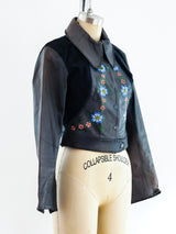 Char Leather and Suede Hand Painted Jacket Jacket arcadeshops.com