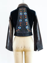 Char Leather and Suede Hand Painted Jacket Jacket arcadeshops.com