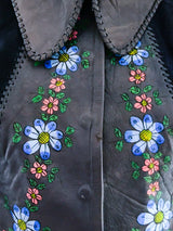 Char Leather and Suede Hand Painted Jacket Jacket arcadeshops.com