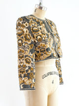 Bill Blass Sequin Cropped Jacket Jacket arcadeshops.com