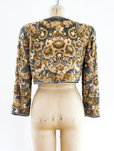 Bill Blass Sequin Cropped Jacket Jacket arcadeshops.com