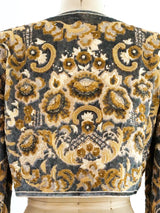 Bill Blass Sequin Cropped Jacket Jacket arcadeshops.com