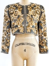 Bill Blass Sequin Cropped Jacket Jacket arcadeshops.com