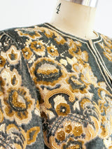 Bill Blass Sequin Cropped Jacket Jacket arcadeshops.com