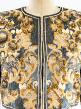 Bill Blass Sequin Cropped Jacket Jacket arcadeshops.com