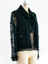 Chanel Lace Sleeved Boucle Jacket Jacket arcadeshops.com