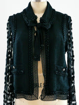 Chanel Lace Sleeved Boucle Jacket Jacket arcadeshops.com
