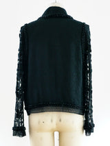 Chanel Lace Sleeved Boucle Jacket Jacket arcadeshops.com