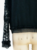 Chanel Lace Sleeved Boucle Jacket Jacket arcadeshops.com