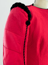 Red Silk Quilted Jacket Jacket arcadeshops.com