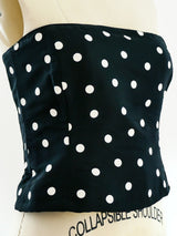 Gianfranco Ferre Polka Dot Bustier Top arcadeshops.com