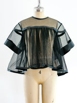Noir Tulle Ruffle Top Top arcadeshops.com