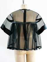 Noir Tulle Ruffle Top Top arcadeshops.com