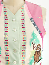 Etro Scarf Printed Silk Vest Top arcadeshops.com