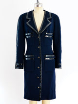 Chanel Coat Dress with Patent Trim Jacket arcadeshops.com