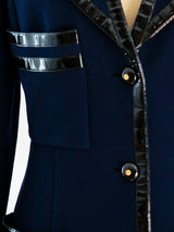 Chanel Coat Dress with Patent Trim Jacket arcadeshops.com