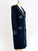 Chanel Coat Dress with Patent Trim Jacket arcadeshops.com