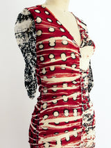 Jean Paul Gaultier Ruched Net Dress Dress arcadeshops.com