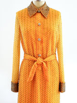 Tangerine Beaded Shirt Dress Dress arcadeshops.com