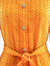 Tangerine Beaded Shirt Dress Dress arcadeshops.com