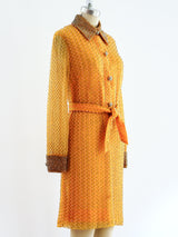 Tangerine Beaded Shirt Dress Dress arcadeshops.com