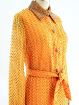 Tangerine Beaded Shirt Dress Dress arcadeshops.com