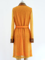 Tangerine Beaded Shirt Dress Dress arcadeshops.com