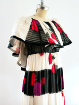 Floral Silk Ruffle Dress Dress arcadeshops.com