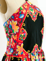 Scarf Print Halter Dress Dress arcadeshops.com