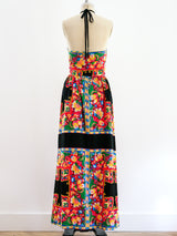 Scarf Print Halter Dress Dress arcadeshops.com