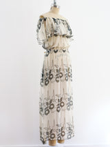 Floral Printed Georgette Ruffle Dress Dress arcadeshops.com