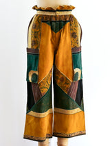 Roberto Cavalli Patchwork Suede Gauchos Bottom arcadeshops.com