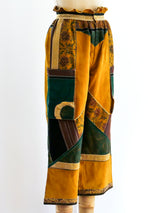 Roberto Cavalli Patchwork Suede Gauchos Bottom arcadeshops.com