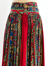 Paisley Print Maxi Skirt Bottom arcadeshops.com