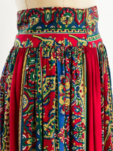 Paisley Print Maxi Skirt Bottom arcadeshops.com