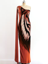 Hand Painted Tiger Face Dress Dress arcadeshops.com